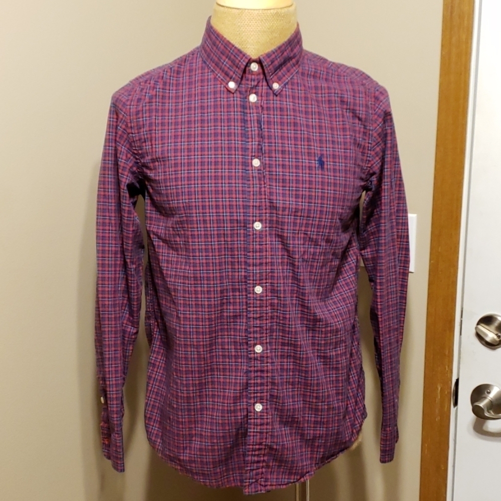 Ralph Lauren  blue red check long sleeve